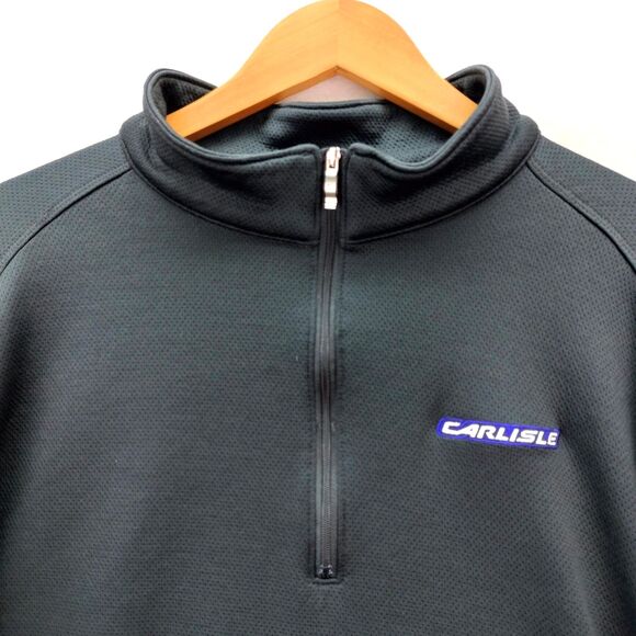 Nike Golf Jacket Men 2XL Black Long Sleeve 1/4 Zip Pullover Sport Cover Up 40009 - Picture 3 of 12